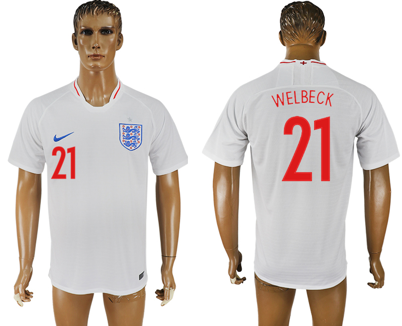2018 world cup Maillot de foot England #21 WELBECK WHITE
